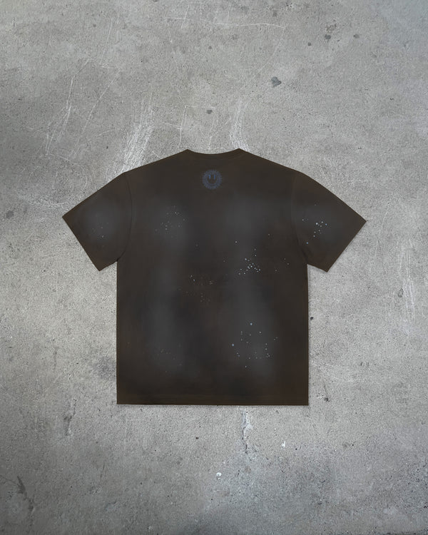 Back view of Front view of AVANT ART TERRORIST — T-Shirt | Combed Cotton in faded black