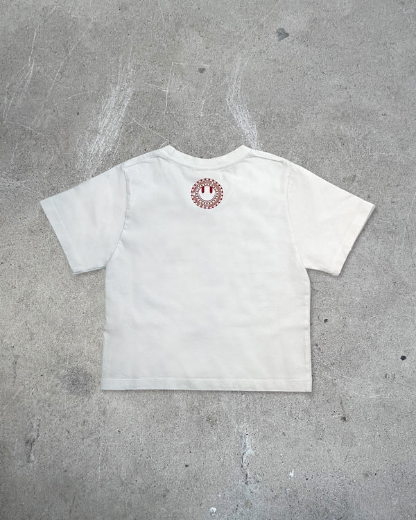 Back view of I'M NOT NICE I HURT PEOPLE — Baby Tee in vintage white