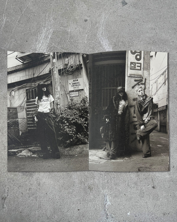 Spread view of HIKKI PUNKS EXIT SOCIETY — SS26 Lookbook