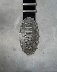 Buckle view of REMILIA CORPORATION — Western Buckle Belt | Full Grain Italian Leather in black