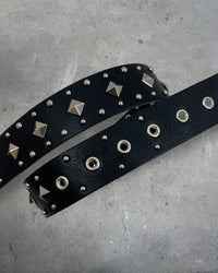 Detail view of REMILIA CORPORATION — Western Buckle Belt | Full Grain Italian Leather in black