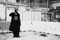 On-model style view (male) of HIKKIKIMORI CONDITION — T-Shirt | Heavyweight Cotton in faded black